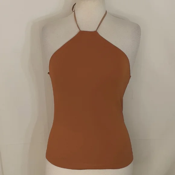 Donna Karan mustard orange blouse size small - Picture 2 of 7